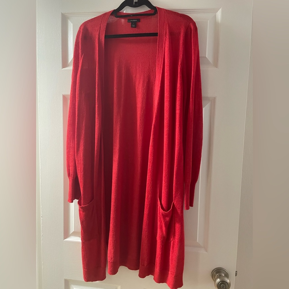 Halogen Red Cardigan (L)